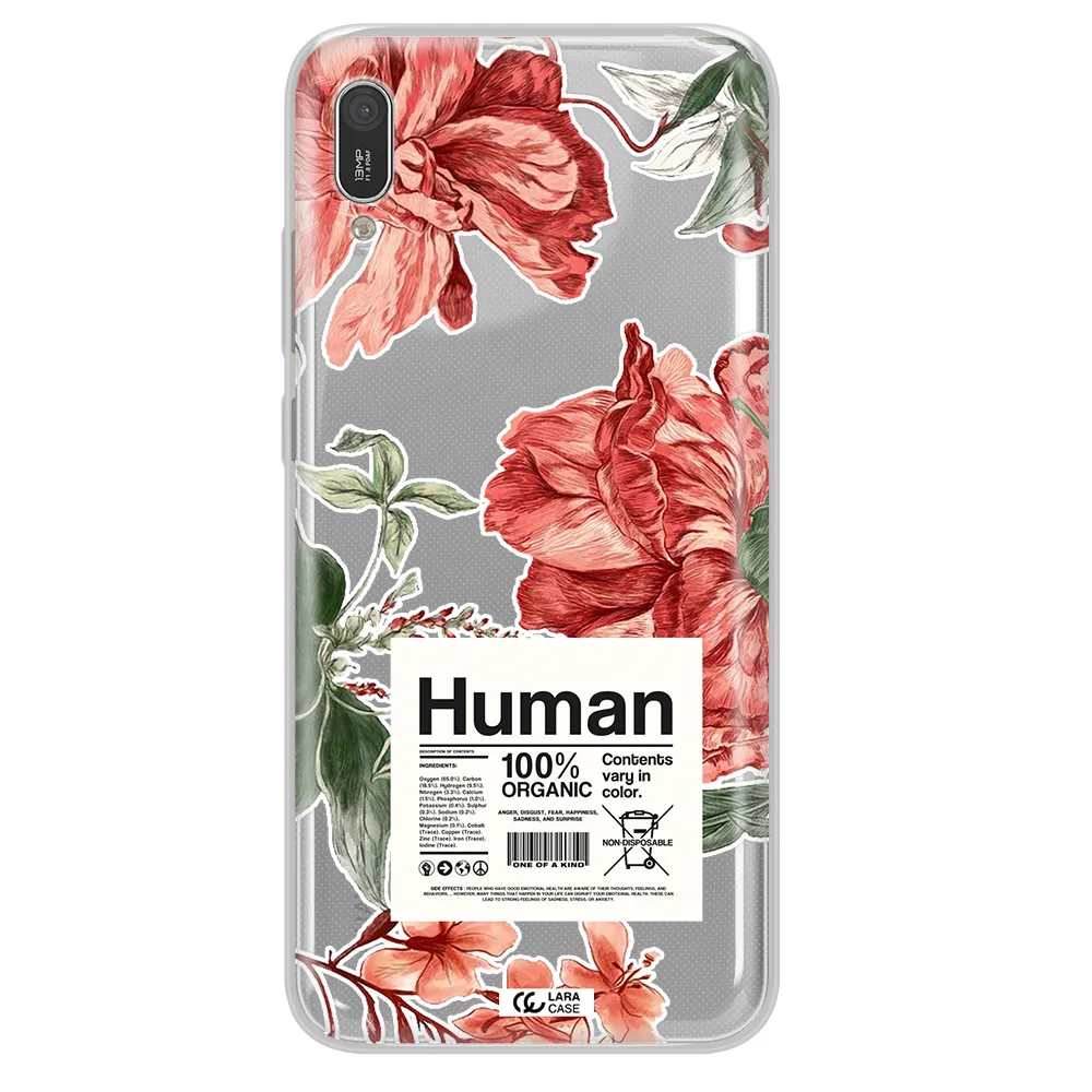 A Cover Of A Book With Flowers Huawei Y6 Pro 2019 Clear Tpu Case