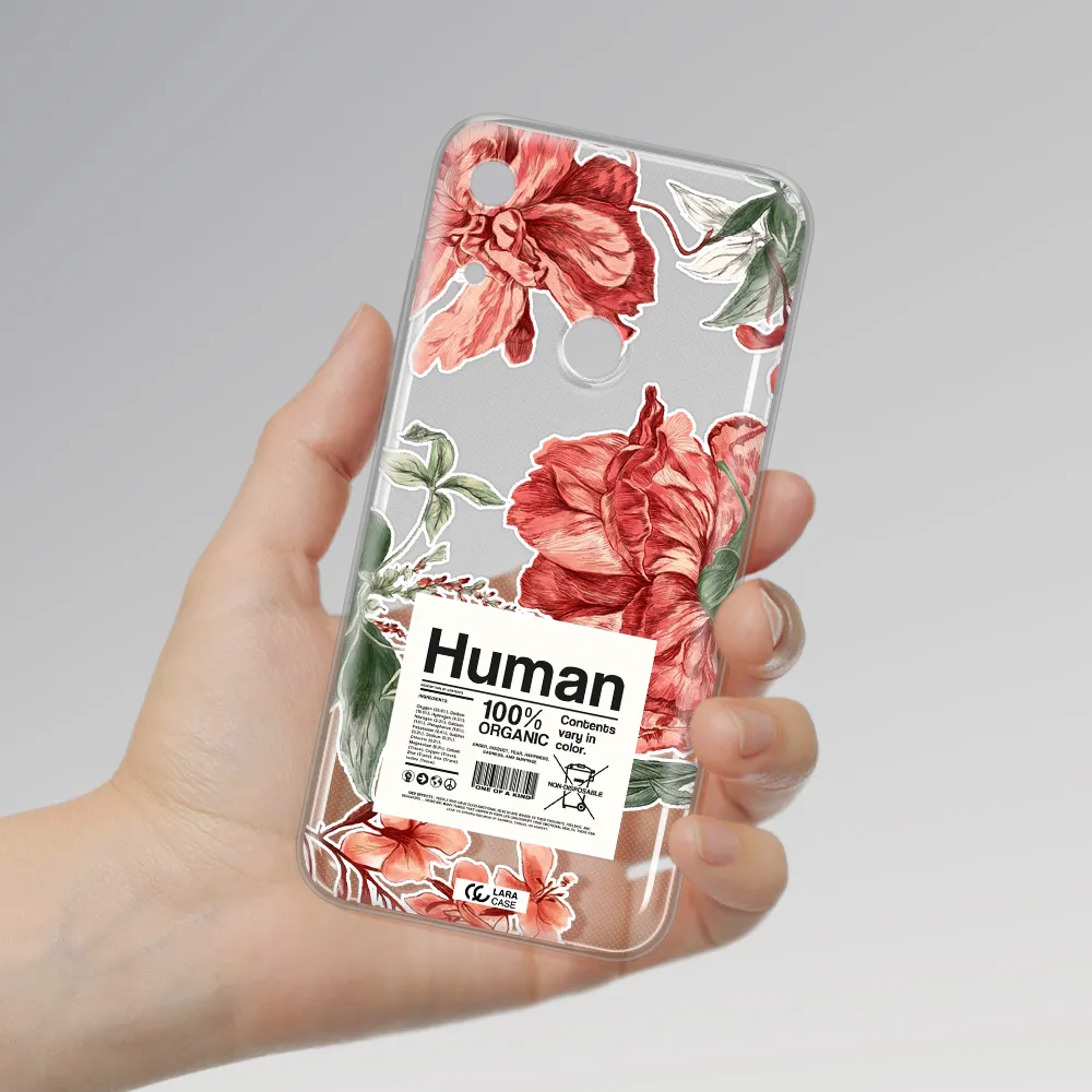 A Cover Of A Book With Flowers Huawei Y6S Clear Tpu Case
