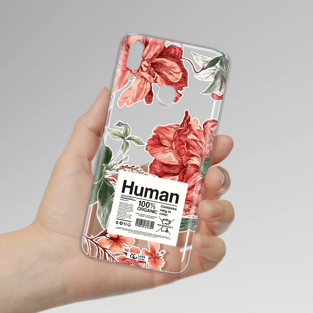 A Cover Of A Book With Flowers Huawei Y7 2019 Clear Tpu Case