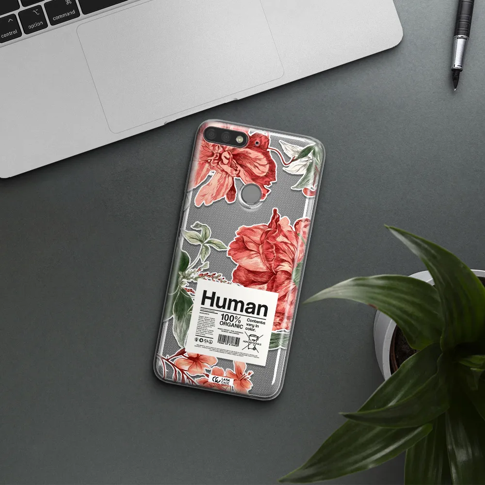 A Cover Of A Book With Flowers Huawei Y7 Prime 2018 Clear Tpu Case