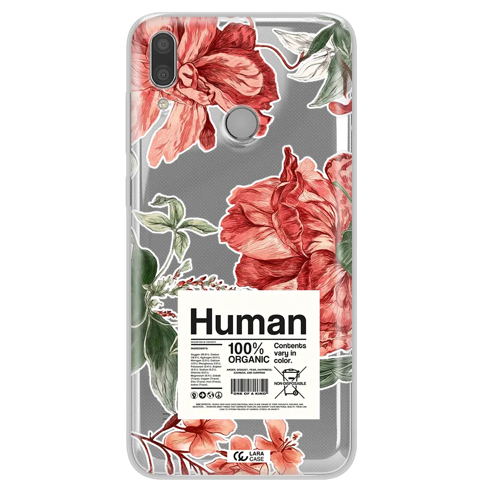 A Cover Of A Book With Flowers Huawei Y9 2019 Clear Tpu Case