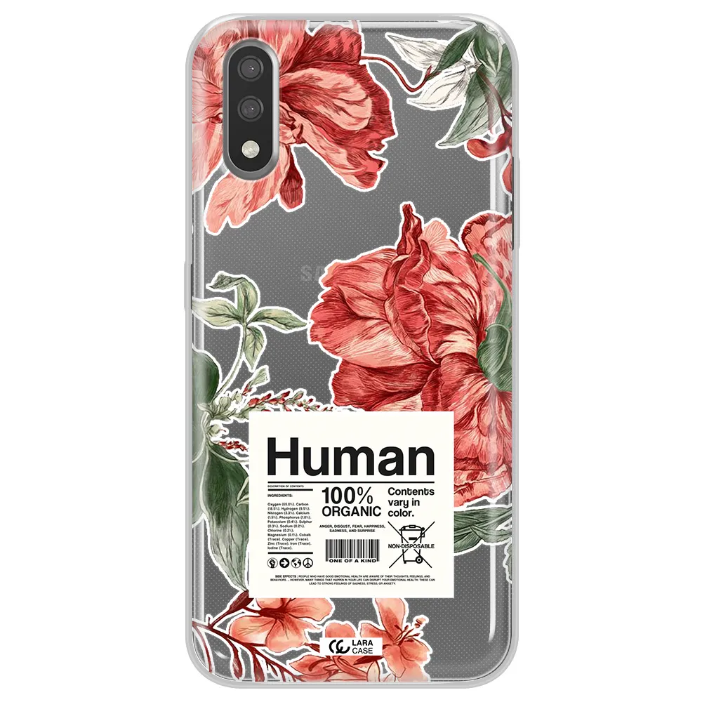 A Cover Of A Book With Flowers Samsung A01 Clear Tpu Case
