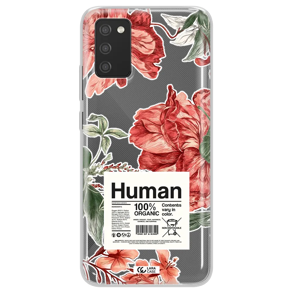 A Cover Of A Book With Flowers Samsung A02S Clear Tpu Case