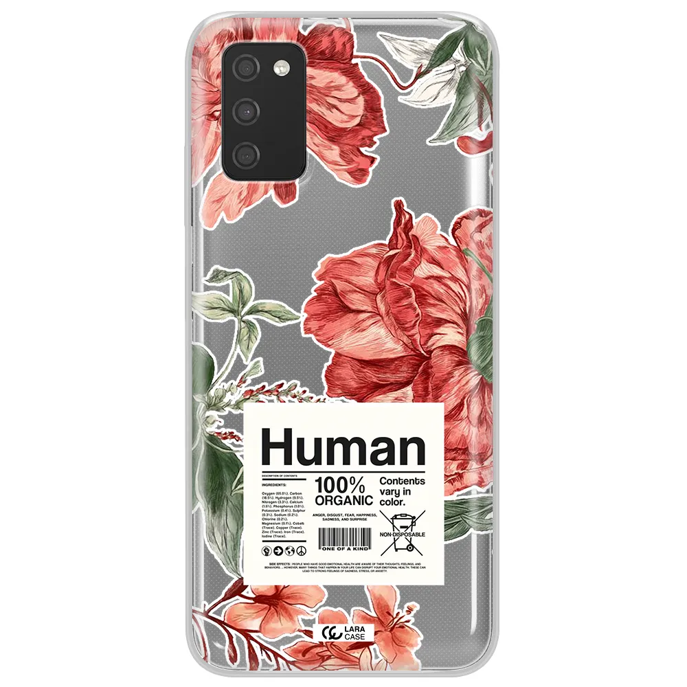 A Cover Of A Book With Flowers Samsung A03S Clear Tpu Case