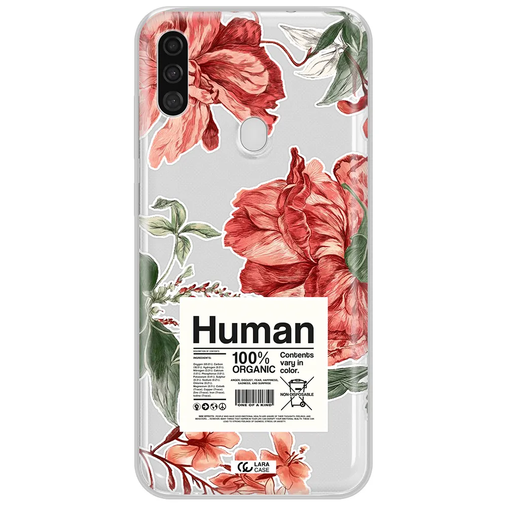 A Cover Of A Book With Flowers Samsung A11 Clear Tpu Case
