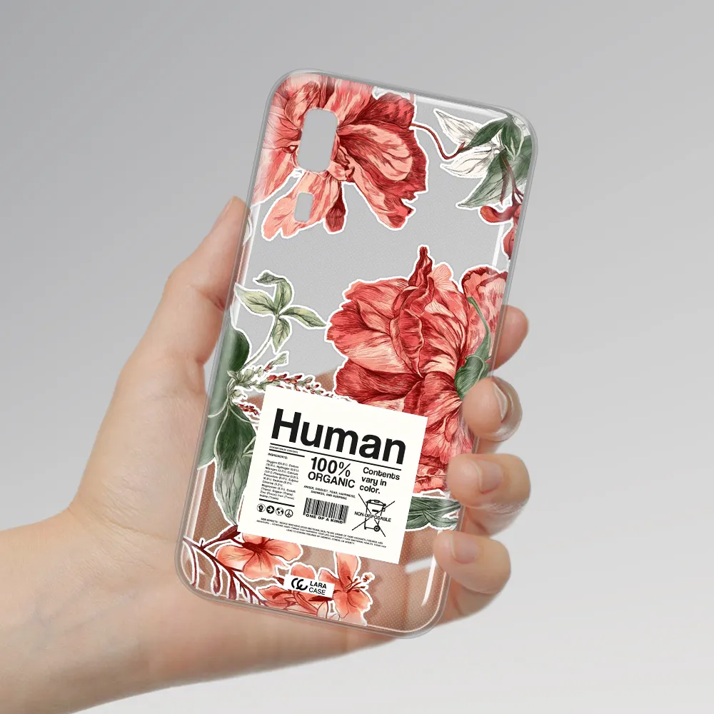 A Cover Of A Book With Flowers Samsung A2 Core Clear Tpu Case