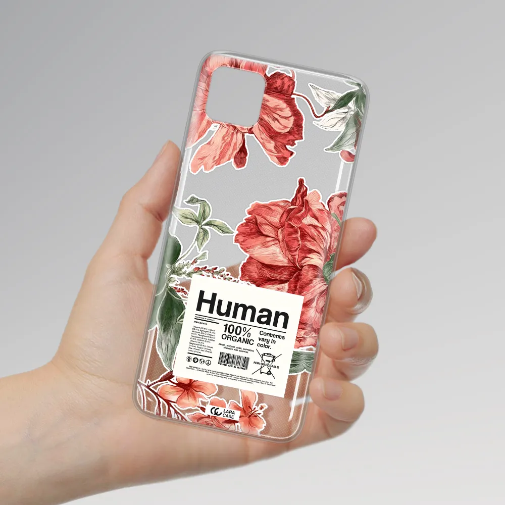A Cover Of A Book With Flowers Samsung A22 5G Clear Tpu Case