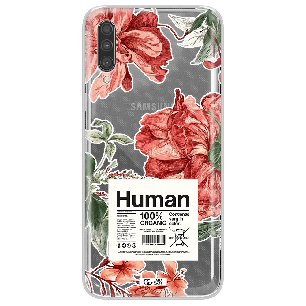 A Cover Of A Book With Flowers Samsung A30S Clear Tpu Case
