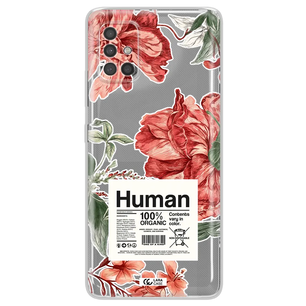 A Cover Of A Book With Flowers Samsung A40S Clear Tpu Case