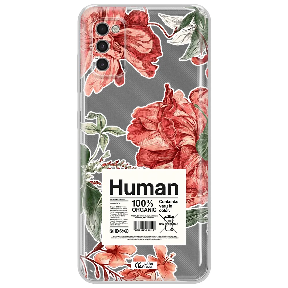 A Cover Of A Book With Flowers Samsung A41 Clear Tpu Case
