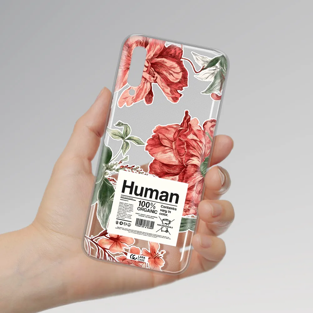 A Cover Of A Book With Flowers Samsung A50 Clear Tpu Case