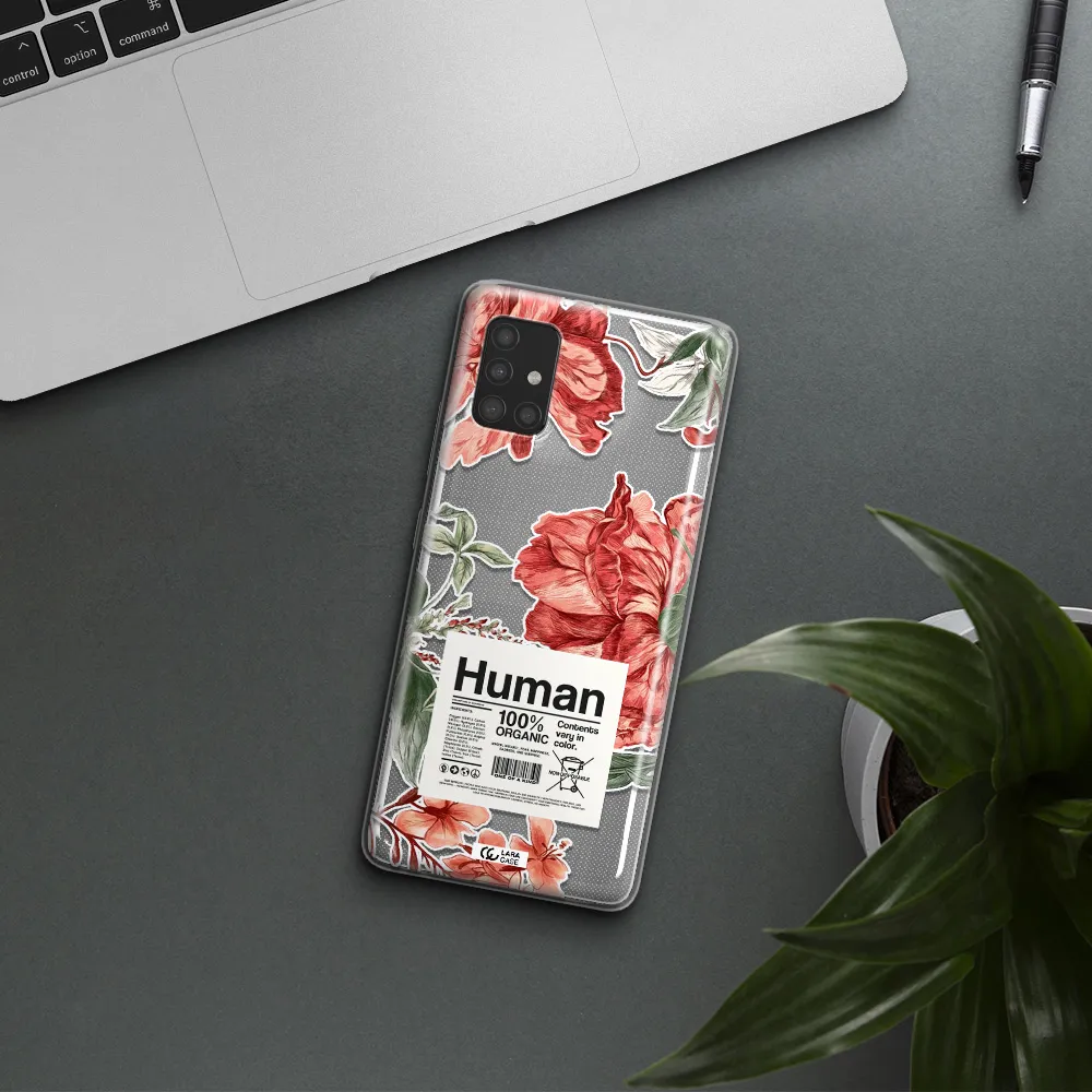 A Cover Of A Book With Flowers Samsung A51 Clear Tpu Case
