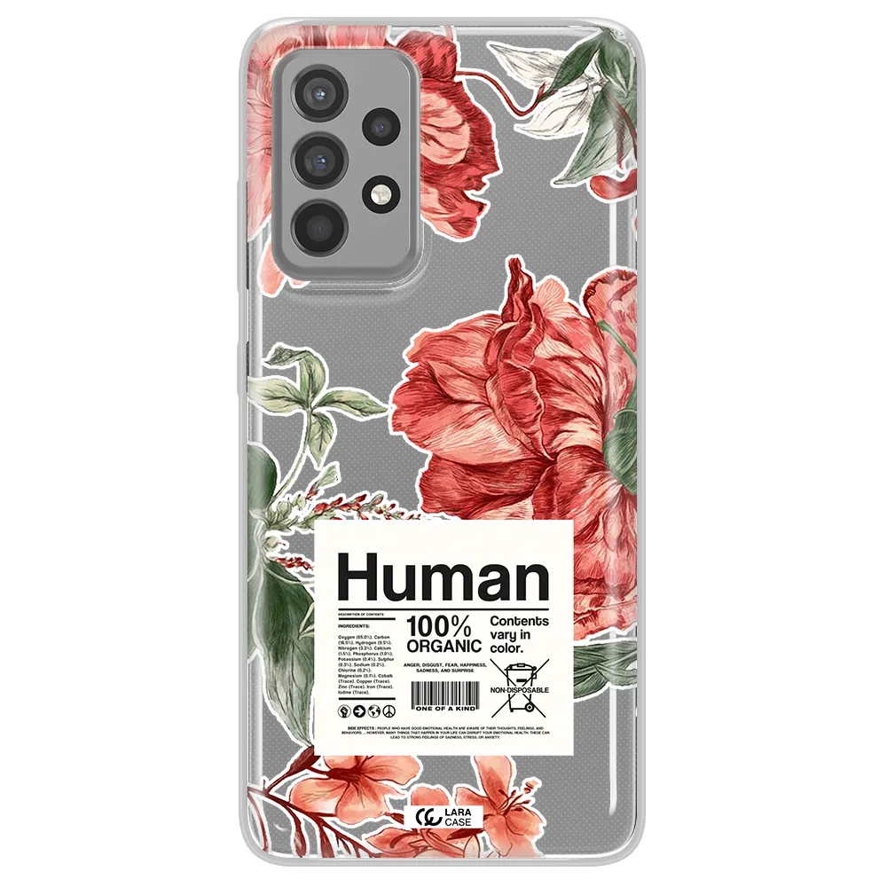 A Cover Of A Book With Flowers Samsung A52 Clear Tpu Case