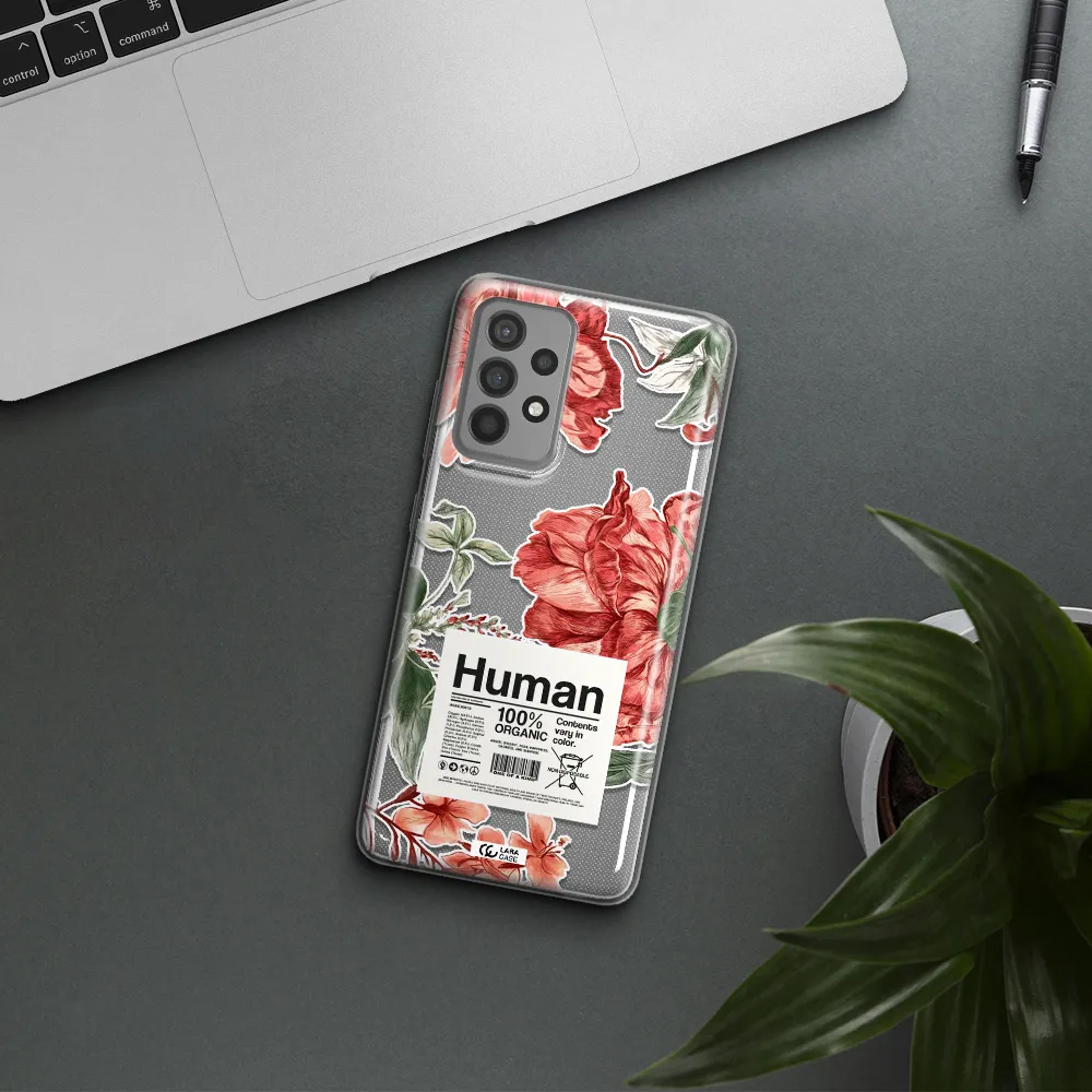 A Cover Of A Book With Flowers Samsung A52 Clear Tpu Case