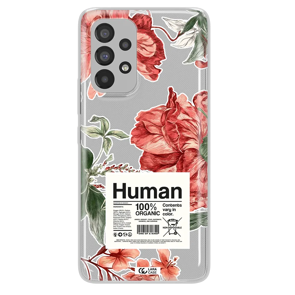A Cover Of A Book With Flowers Samsung A53 Clear Tpu Case