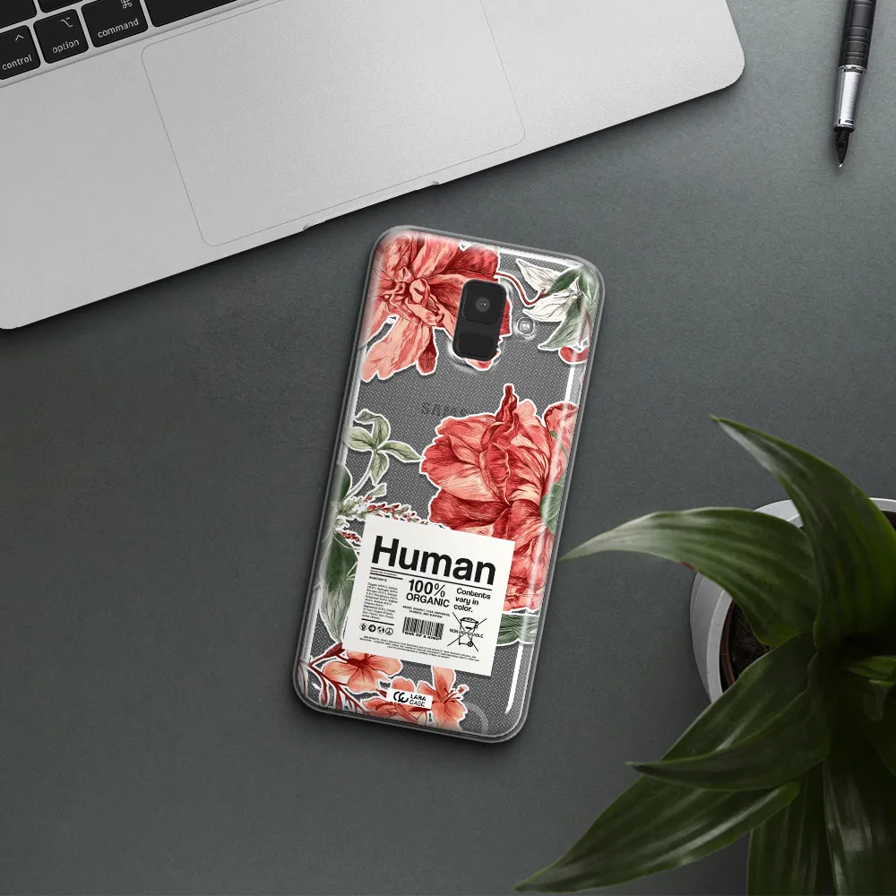 A Cover Of A Book With Flowers Samsung A6 Clear Tpu Case