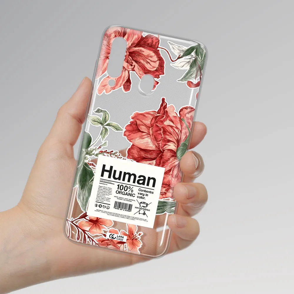 A Cover Of A Book With Flowers Samsung A60 Clear Tpu Case