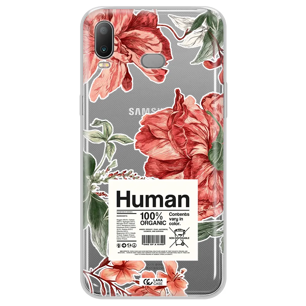 A Cover Of A Book With Flowers Samsung A6S Clear Tpu Case