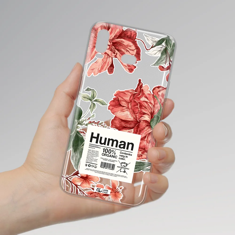 A Cover Of A Book With Flowers Samsung A6S Clear Tpu Case