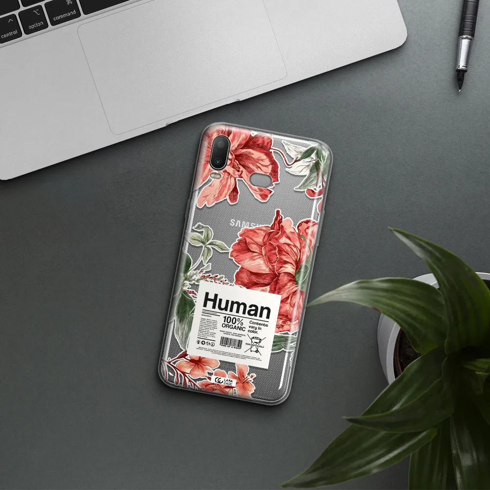 A Cover Of A Book With Flowers Samsung A6S Clear Tpu Case