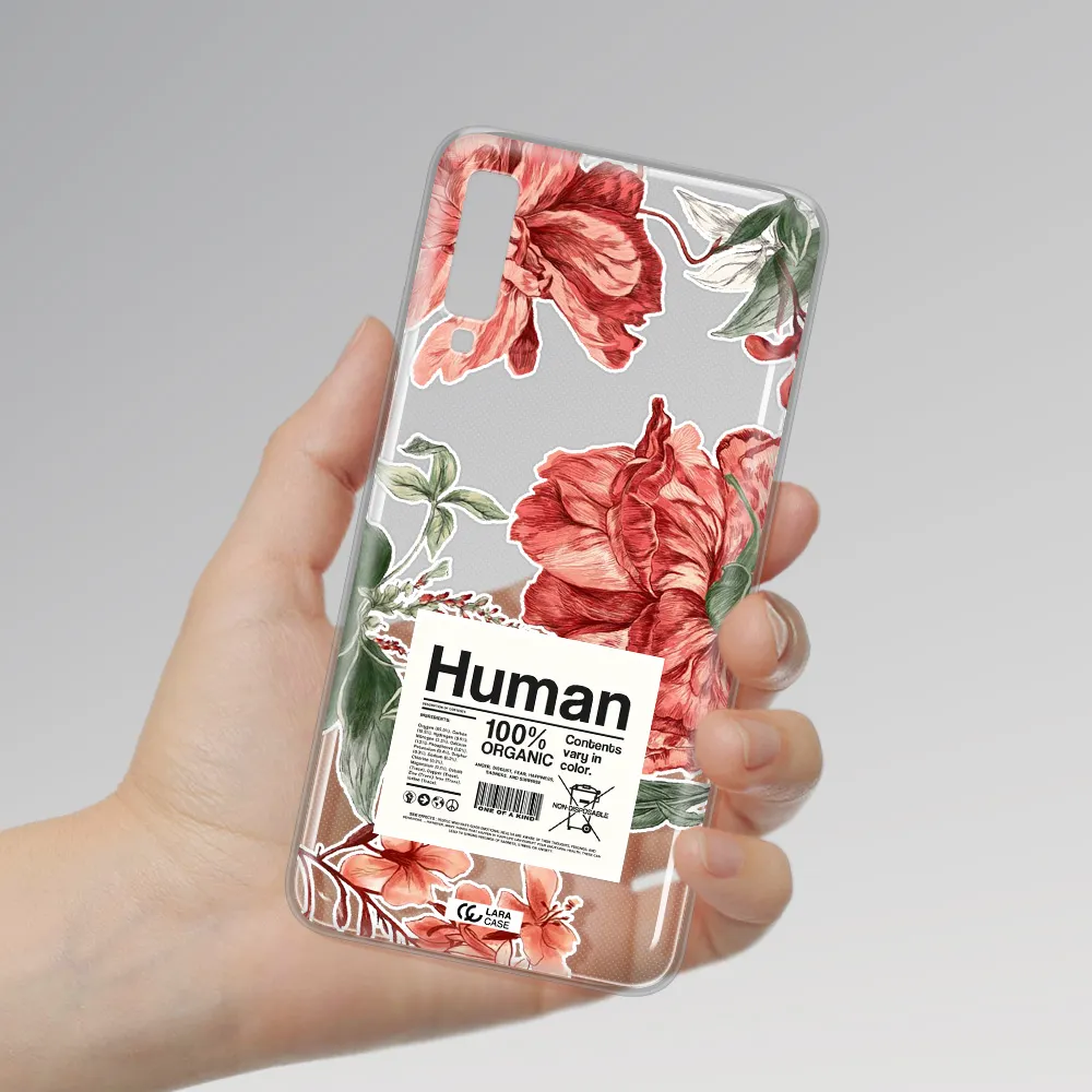 A Cover Of A Book With Flowers Samsung A7 2018 Clear Tpu Case