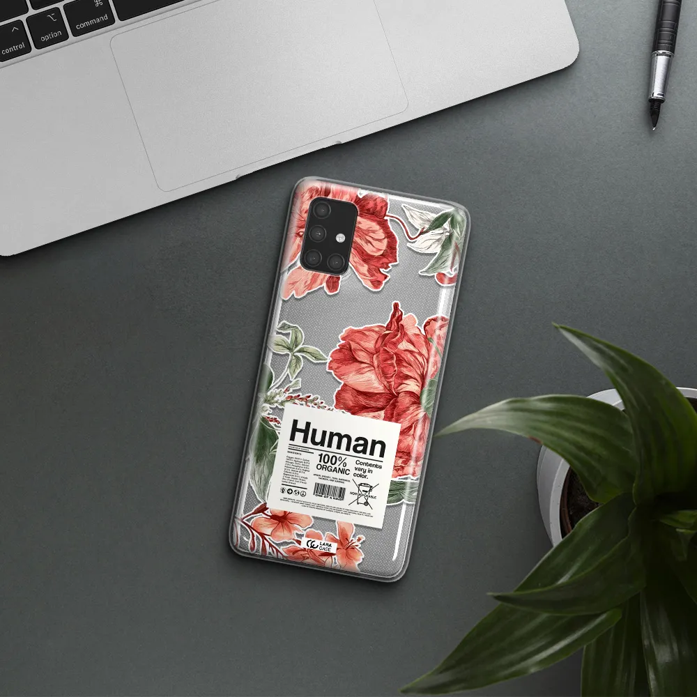 A Cover Of A Book With Flowers Samsung A71 Clear Tpu Case