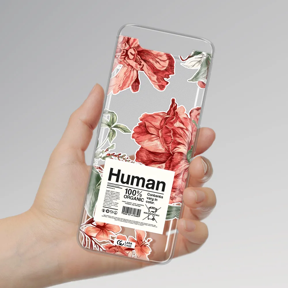 A Cover Of A Book With Flowers Samsung A80 Clear Tpu Case
