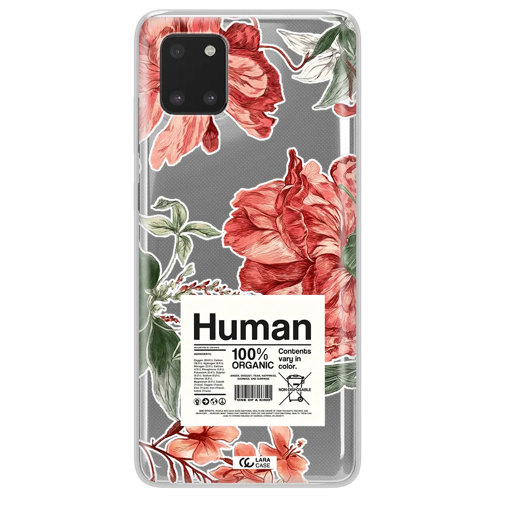 A Cover Of A Book With Flowers Samsung A81 Clear Tpu Case