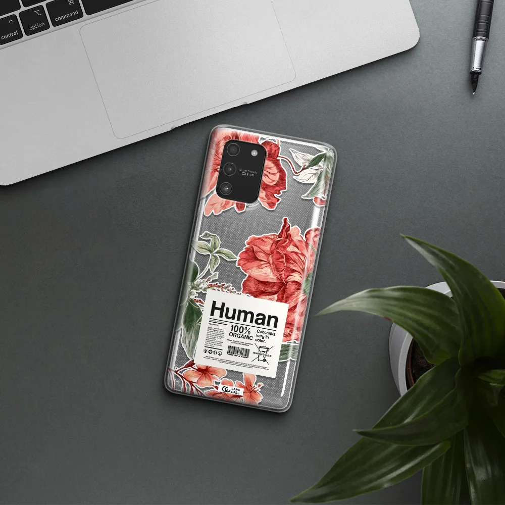 A Cover Of A Book With Flowers Samsung A91 Clear Tpu Case