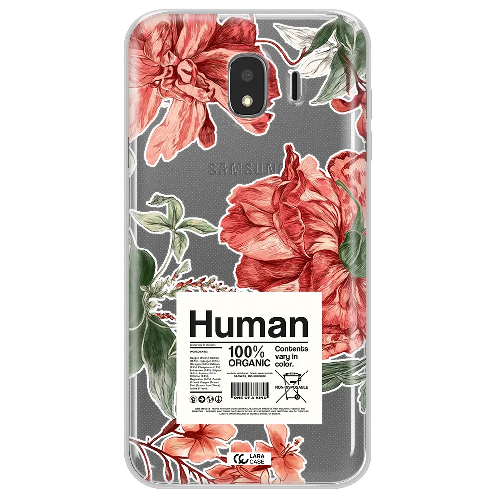A Cover Of A Book With Flowers Samsung J4 Clear Tpu Case