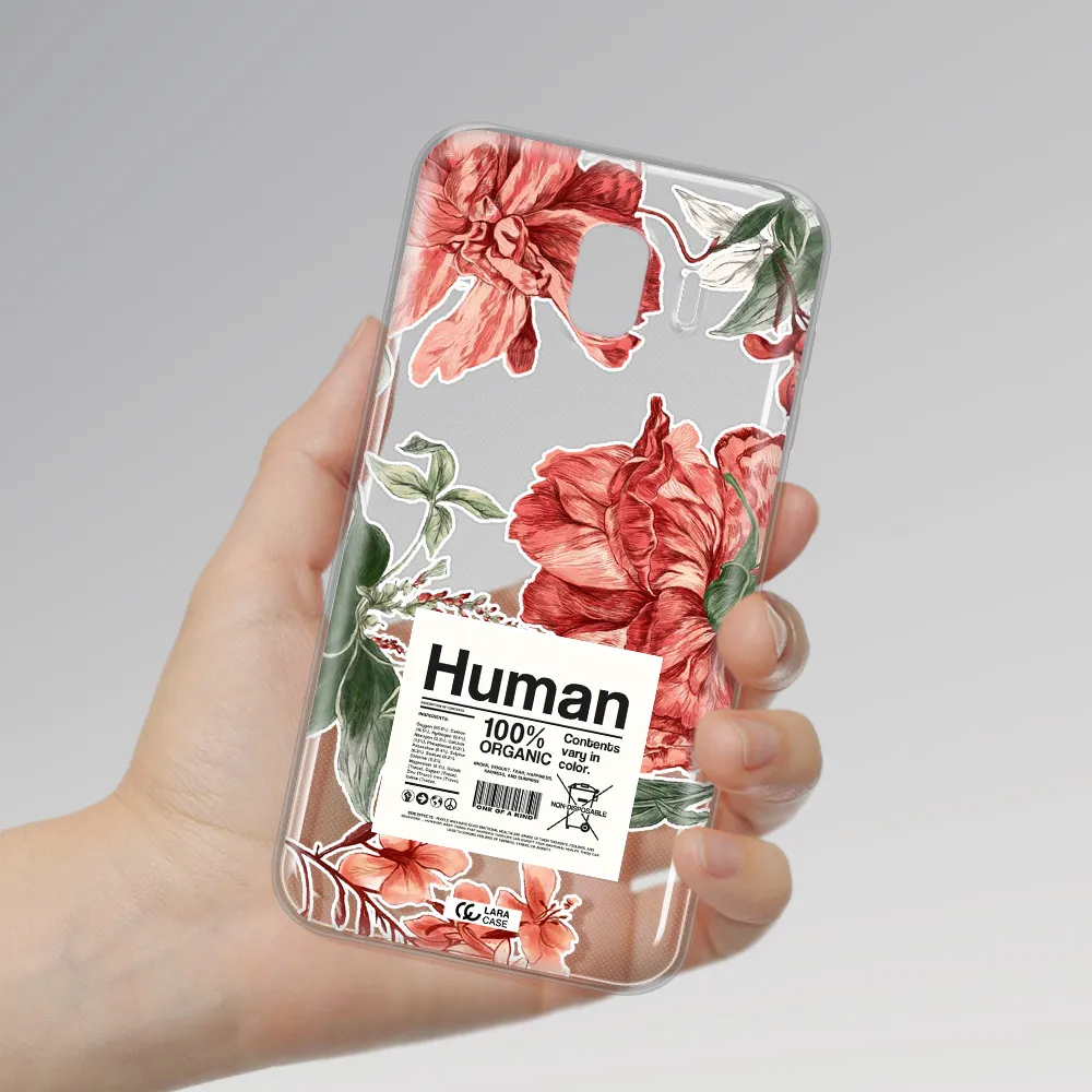 A Cover Of A Book With Flowers Samsung J4 Clear Tpu Case