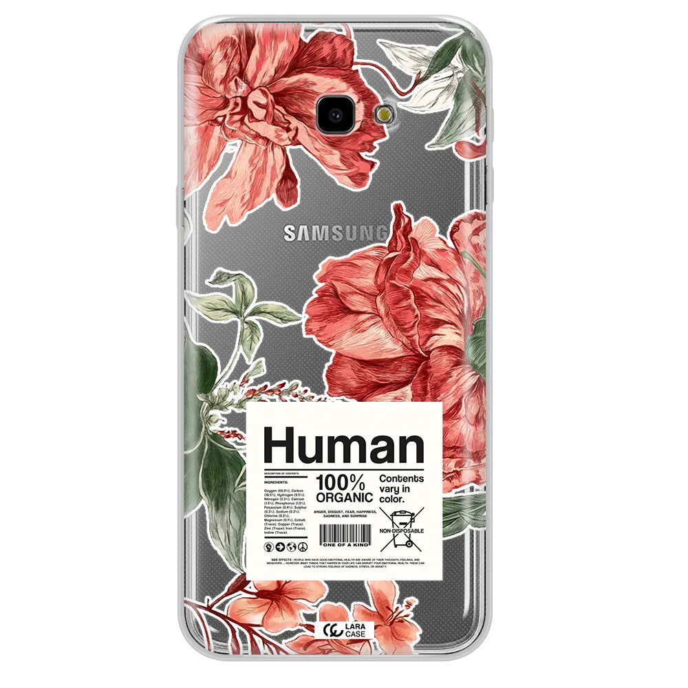 A Cover Of A Book With Flowers Samsung J4 Plus Clear Tpu Case