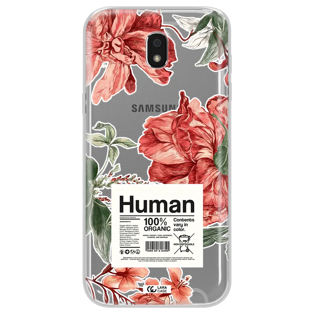 A Cover Of A Book With Flowers Samsung J5 2017 Clear Tpu Case