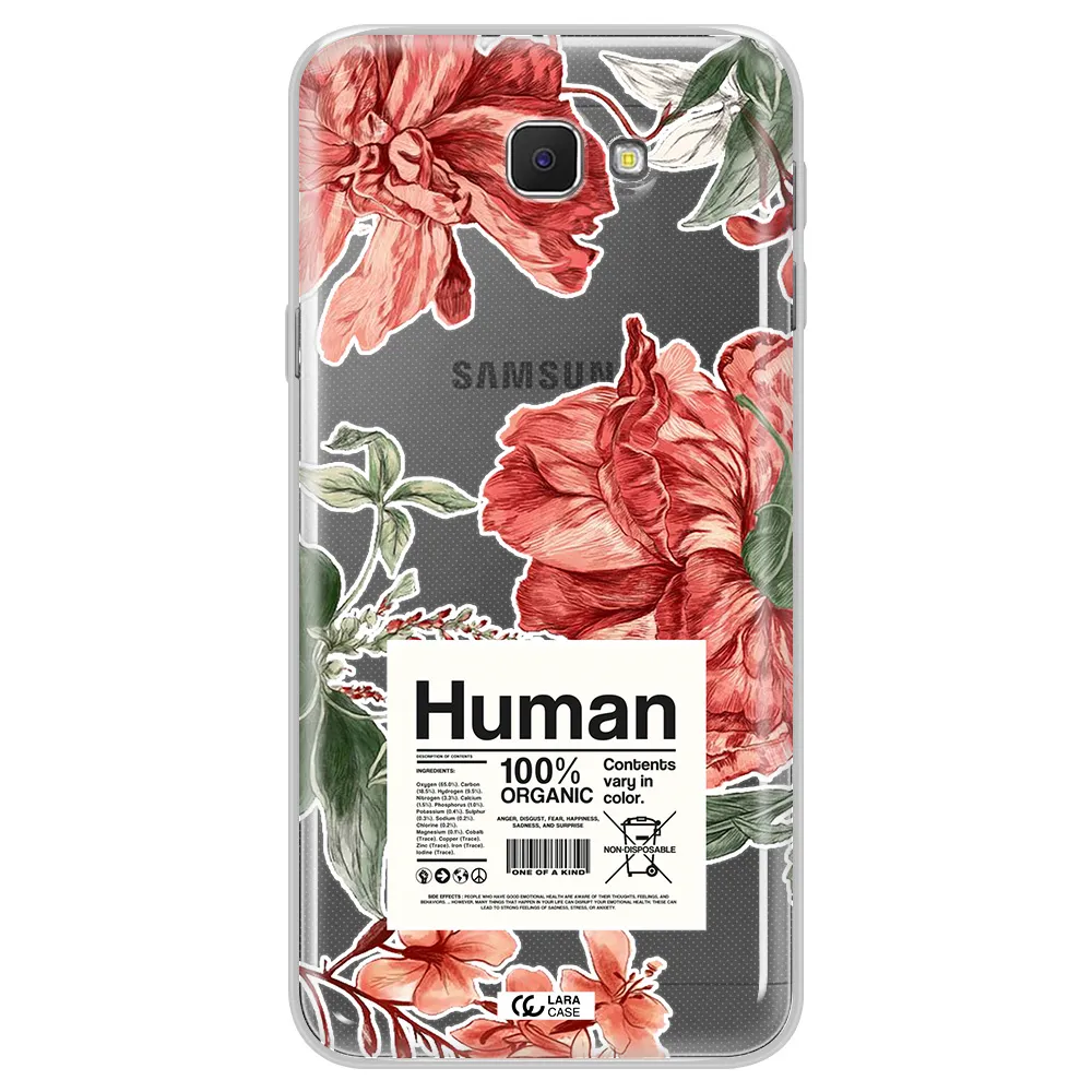 A Cover Of A Book With Flowers Samsung J5 Prime Clear Tpu Case