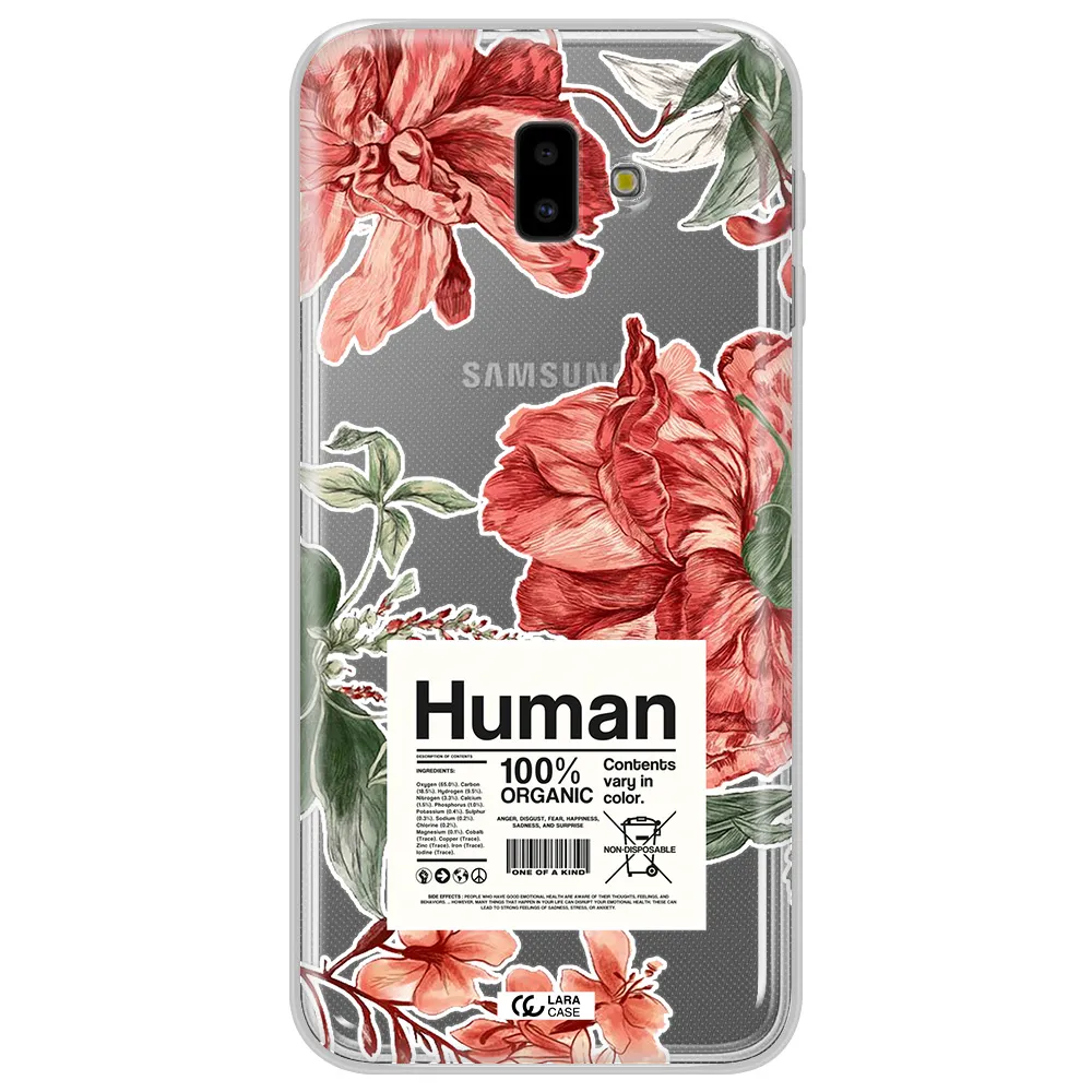 A Cover Of A Book With Flowers Samsung J6 Plus Clear Tpu Case