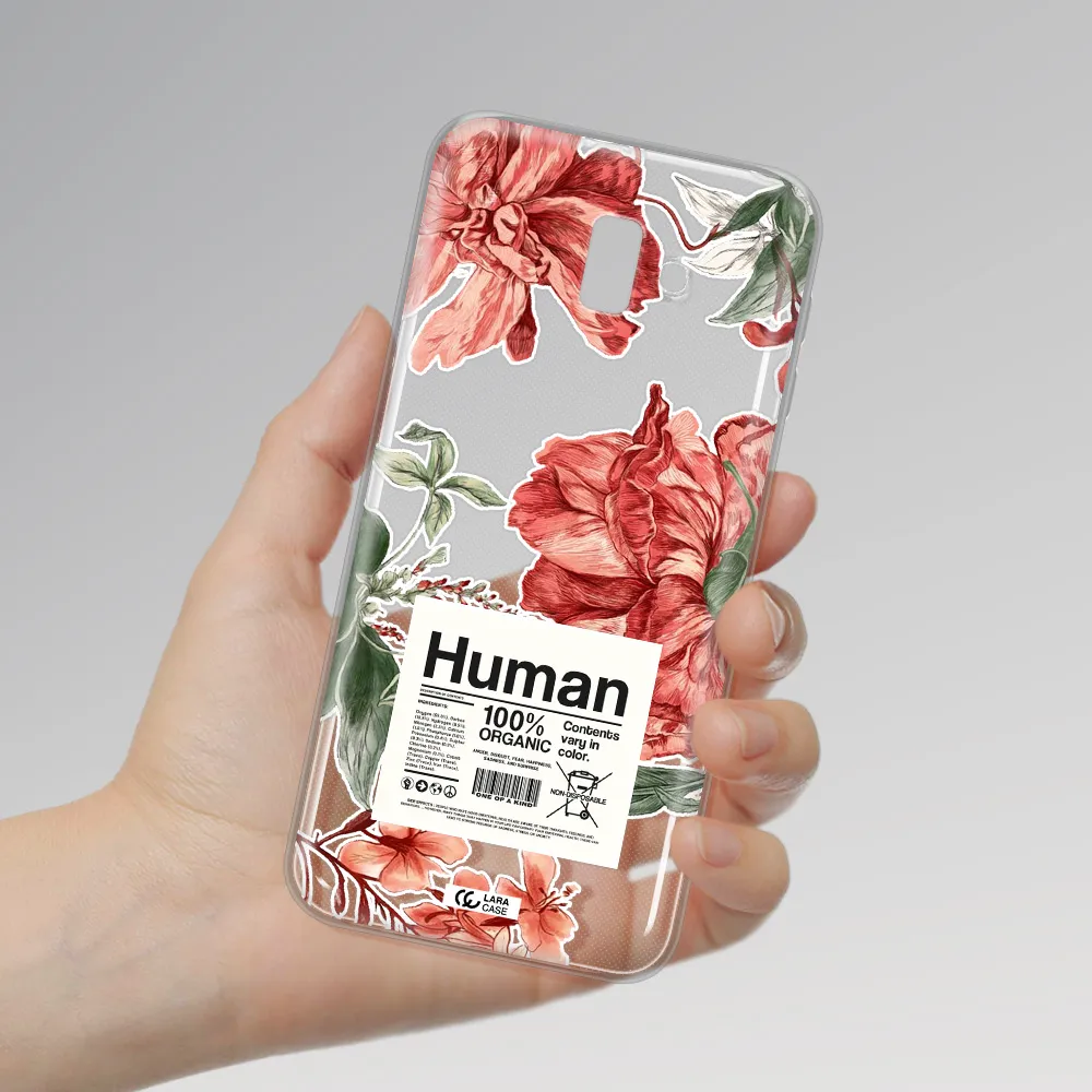 A Cover Of A Book With Flowers Samsung J6 Plus Clear Tpu Case