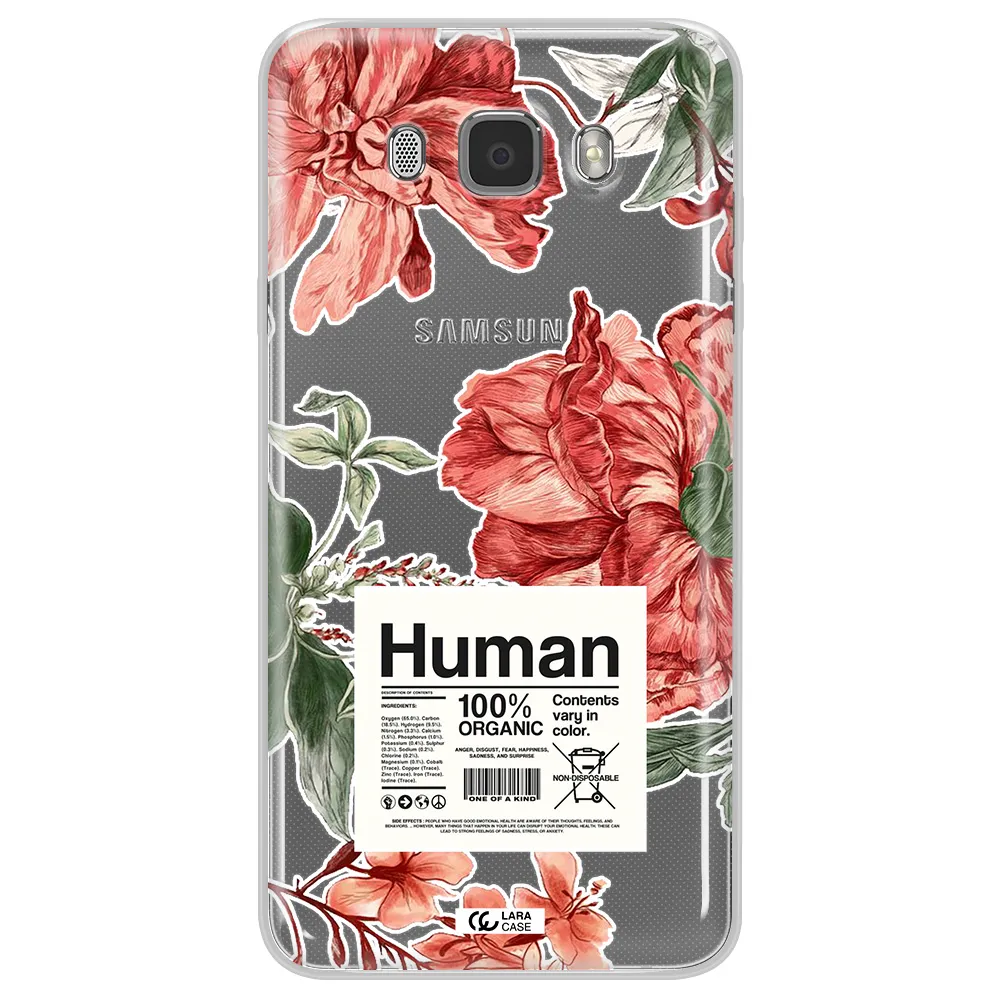 A Cover Of A Book With Flowers Samsung J7 2016 Clear Tpu Case