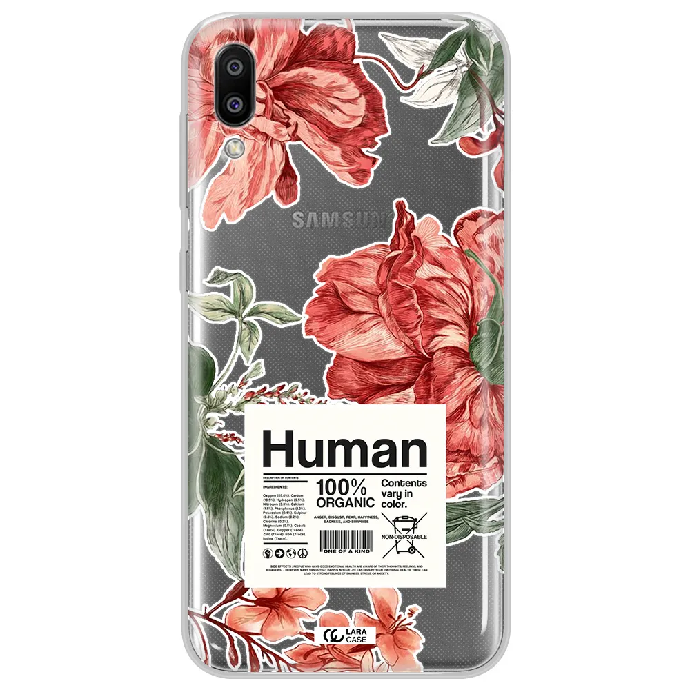 A Cover Of A Book With Flowers Samsung M10 Clear Tpu Case