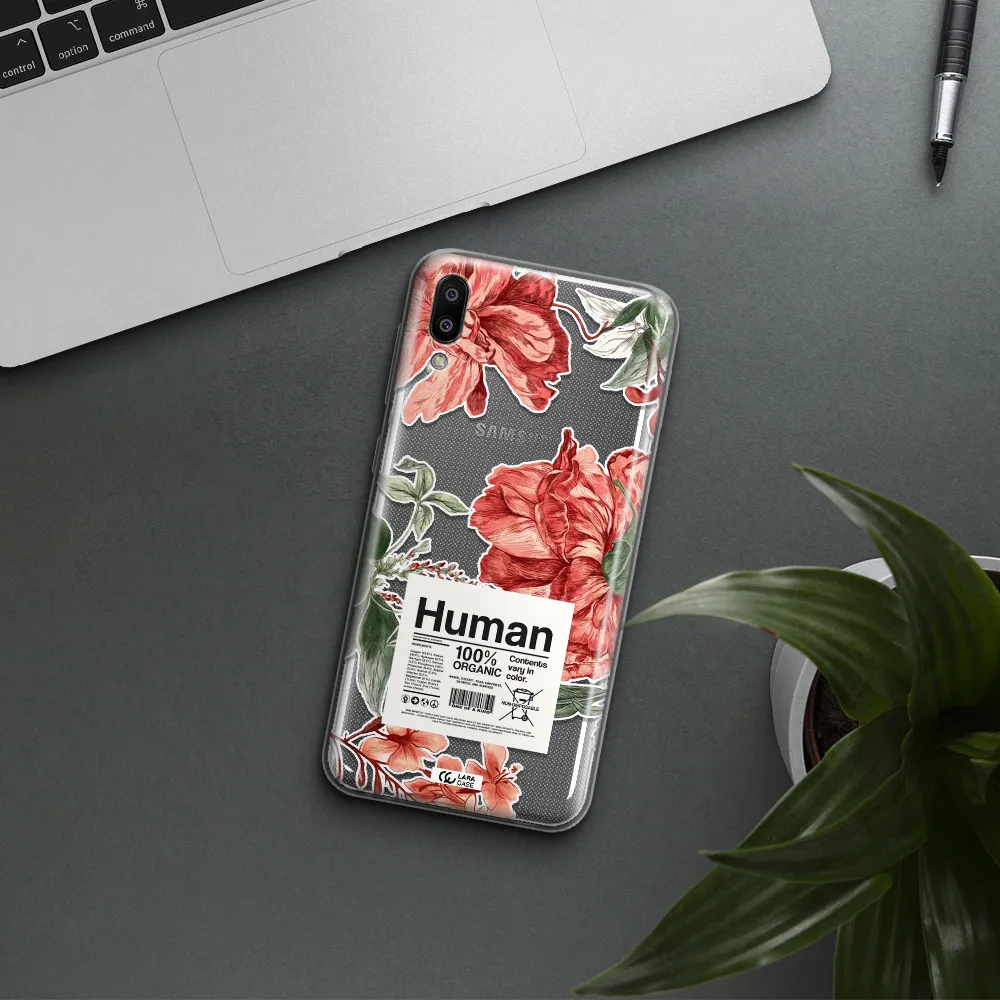 A Cover Of A Book With Flowers Samsung M10 Clear Tpu Case