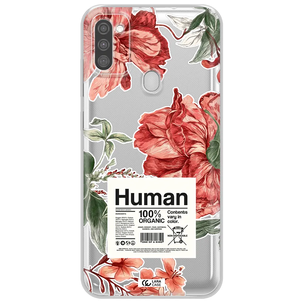 A Cover Of A Book With Flowers Samsung M11 Clear Tpu Case