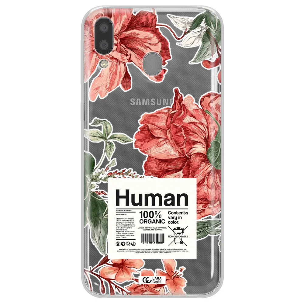 A Cover Of A Book With Flowers Samsung M20 Clear Tpu Case