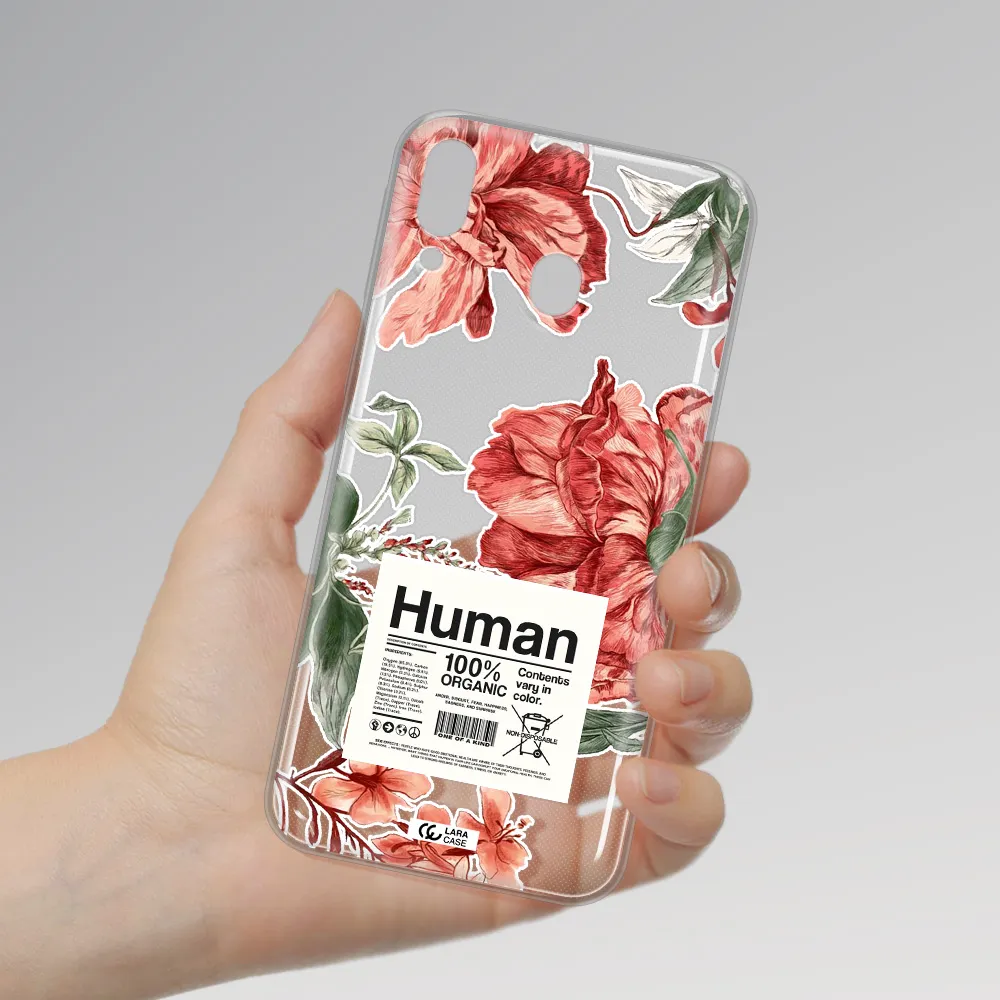 A Cover Of A Book With Flowers Samsung M20 Clear Tpu Case