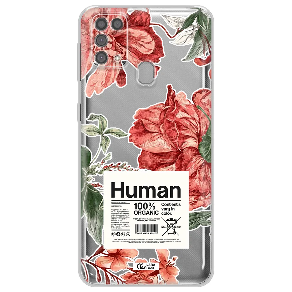 A Cover Of A Book With Flowers Samsung M31 Clear Tpu Case