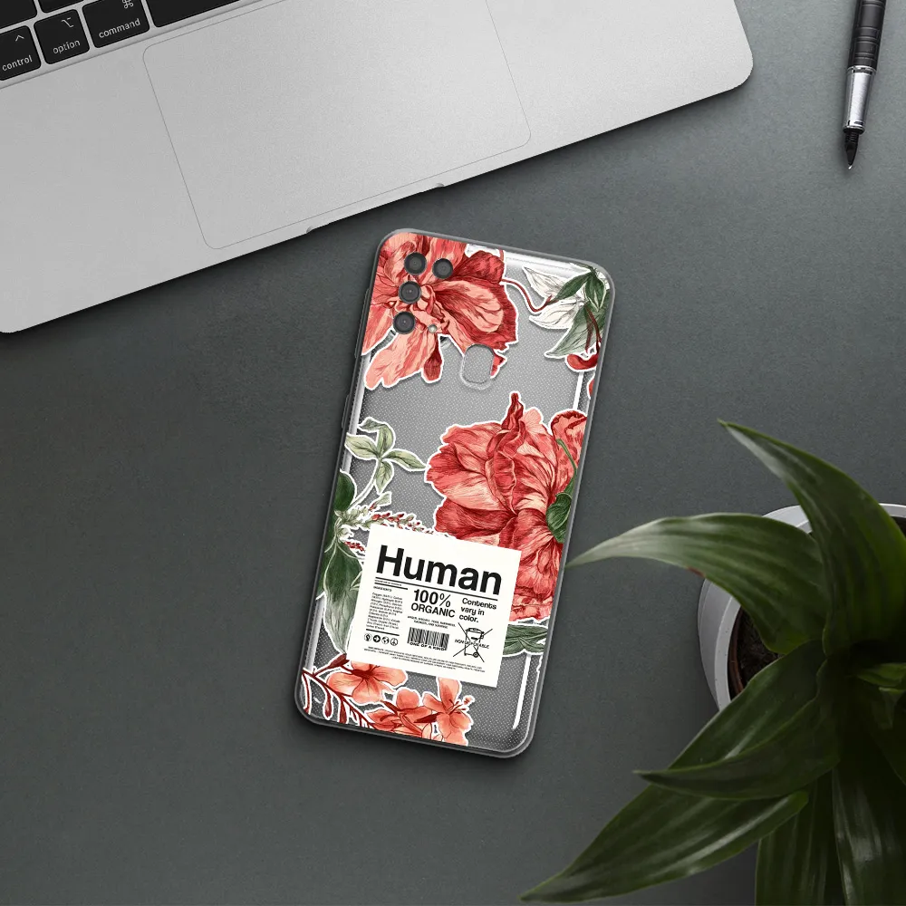 A Cover Of A Book With Flowers Samsung M31 Clear Tpu Case