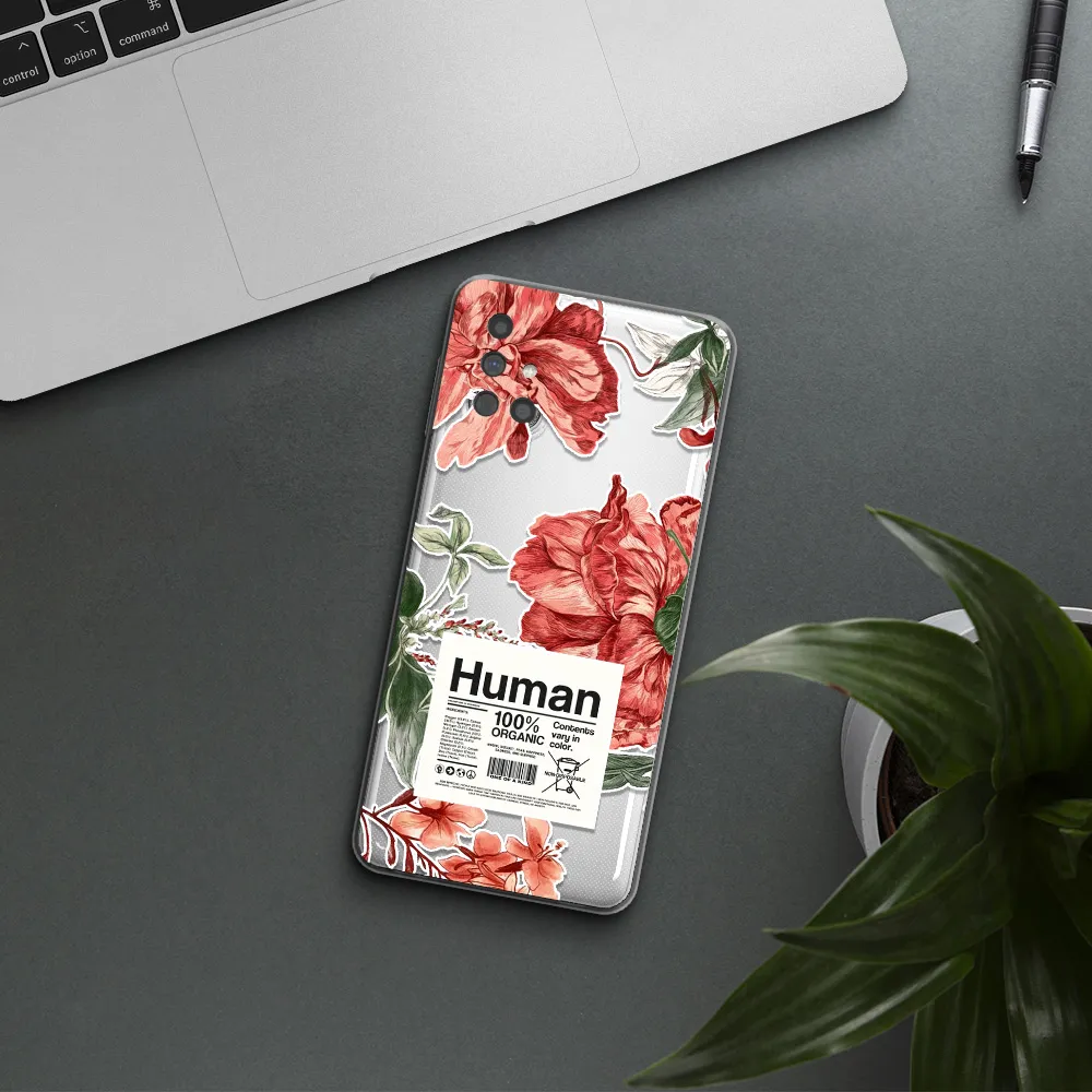 A Cover Of A Book With Flowers Samsung M31S Clear Tpu Case