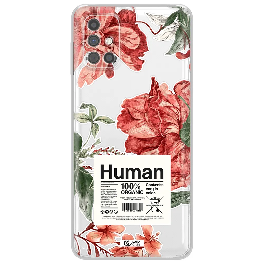 A Cover Of A Book With Flowers Samsung M51 Clear Tpu Case