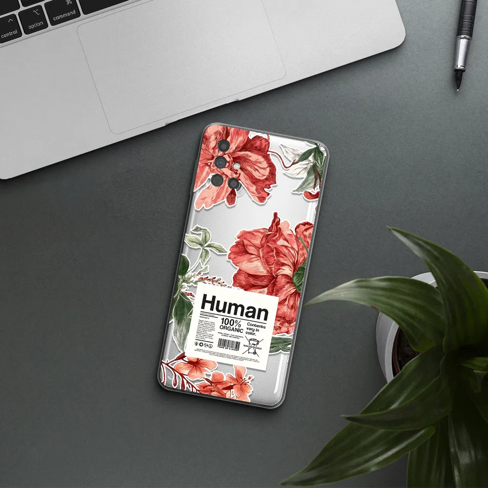 A Cover Of A Book With Flowers Samsung M51 Clear Tpu Case