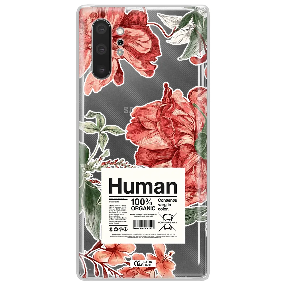 A Cover Of A Book With Flowers Samsung Note 10 Plus Clear Tpu Case