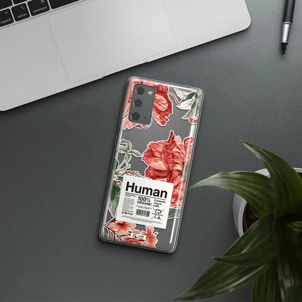 A Cover Of A Book With Flowers Samsung Note 20 Clear Tpu Case