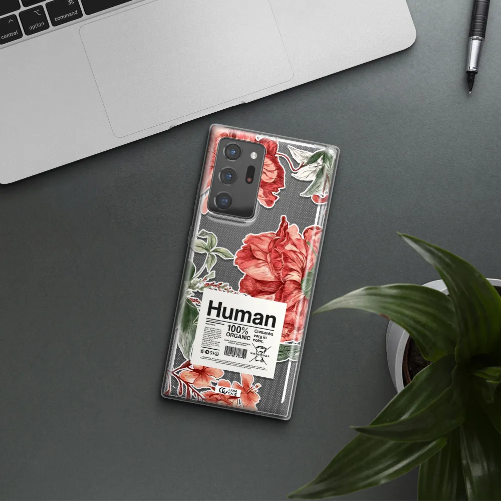 A Cover Of A Book With Flowers Samsung Note 20 Ultra Clear Tpu Case